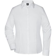 Ladies`Shirt Slim Fit - Modisch tailliertes Cityhemd und Damenbluse [Gr. S] (white) (Art.-Nr. CA153929)