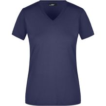 Ladies' Slim Fit V-T - Figurbetontes V-Neck-T-Shirt [Gr. S] (navy) (Art.-Nr. CA154896)