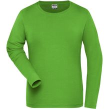 Ladies' BIO Stretch-Longsleeve Work - Langarm Shirt aus weichem Elastic-Single-Jersey [Gr. XL] (lime-green) (Art.-Nr. CA155334)