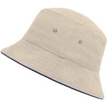 Fisherman Piping Hat - Trendiger Hut aus weicher Baumwolle (natural / navy) (Art.-Nr. CA155808)