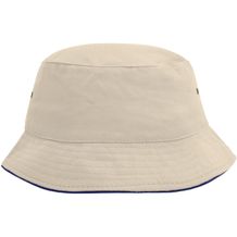 Fisherman Piping Hat - Trendiger Hut aus weicher Baumwolle [Gr. S/M] (natural/navy) (Art.-Nr. CA155808)