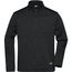 Men's Knitted Workwear Fleece Half-Zip - Pflegeleichter Strickfleece Troyer im Materialmix [Gr. 5XL] (black/black) (Art.-Nr. CA157141)