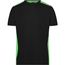 Men's Workwear T-Shirt - Strapazierfähiges und pflegeleichtes T-Shirt mit Kontrasteinsätzen [Gr. 5XL] (black/lime-green) (Art.-Nr. CA157188)