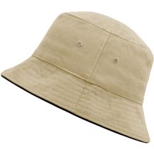 Fisherman Piping Hat - Trendiger Hut aus weicher Baumwolle [Gr. L/XL] (schwarz / braun) (Art.-Nr. CA157929)