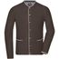 Men's Traditional Knitted Jacket - Strickjacke im klassischen Trachtenlook [Gr. M] (brown-melange/beige/royal) (Art.-Nr. CA158738)