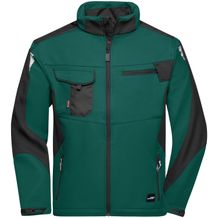 Workwear Softshell Jacket - Professionelle Softshelljacke mit hochwertiger Ausstattung [Gr. XS] (dark-green/black) (Art.-Nr. CA159291)