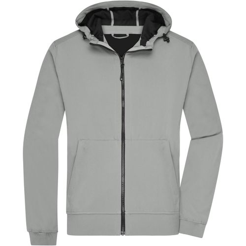 Men's Hooded Softshell Jacket - Softshelljacke mit Kapuze im sportlichen Design [Gr. M] (Art.-Nr. CA160202) - 2-Lagen Softshellmaterial mit kontrastfa...