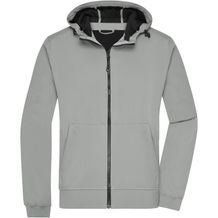 Men's Hooded Softshell Jacket - Softshelljacke mit Kapuze im sportlichen Design [Gr. M] (light-grey/black) (Art.-Nr. CA160202)