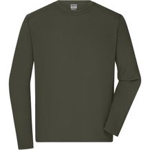 Men's Workwear-Longsleeve-T - Strapazierfähiges und pflegeleichtes Langarm Shirt [Gr. M] (olive) (Art.-Nr. CA160331)