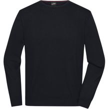 Men's Round-Neck Pullover - Klassischer Baumwoll-Pullover [Gr. 3XL] (black) (Art.-Nr. CA160427)