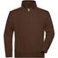 Workwear Half-Zip Sweat - Sweatshirt mit Stehkragen, Reißverschluss und Kontrasteinsätzen [Gr. 4XL] (brown/stone) (Art.-Nr. CA160901)
