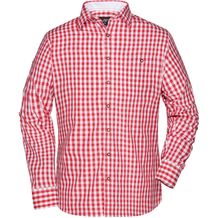 Men's Traditional Shirt - Damenbluse und Herrenhemd im klassischen Trachtenlook [Gr. 3XL] (red/white) (Art.-Nr. CA160909)