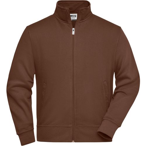 Workwear Sweat Jacket - Sweatjacke mit Stehkragen und Reißverschluss [Gr. M] (Art.-Nr. CA162104) - Strapazierfähige pflegeleichte Baumwoll...