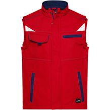 Workwear Softshell Vest - Funktionelle Softshellweste mit hochwertiger Ausstattung [Gr. 4XL] (red/navy) (Art.-Nr. CA162223)