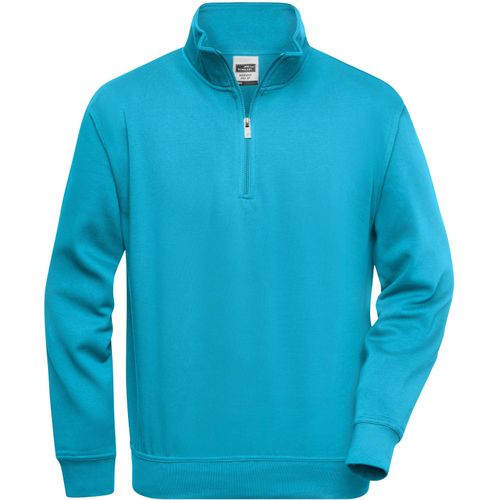 Workwear Half Zip Sweat - Sweatshirt mit Stehkragen und Reißverschluss [Gr. XL] (Art.-Nr. CA167103) - Strapazierfähige pflegeleichte Baumwoll...