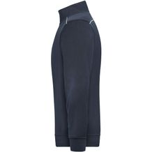 Workwear Half-Zip Sweat - SOLID - - Sweatshirt mit Stehkragen, Reißverschluss und Kontrastpaspel [Gr. 4XL] (blau) (Art.-Nr. CA167193)