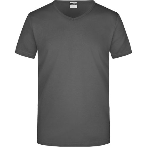 Men's Slim Fit V-T - Figurbetontes V-Neck-T-Shirt [Gr. M] (Art.-Nr. CA167798) - Einlaufvorbehandelter Single Jersey
Gek...