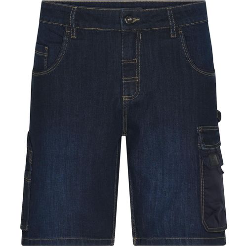 Workwear Stretch-Bermuda-Jeans - Kurze Jeans-Hose mit vielen Details [Gr. 54] (Art.-Nr. CA169004) - Robuste Denim-Qualität aus BIO-Baumwoll...