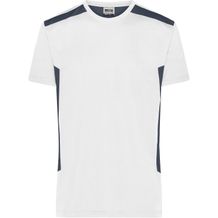 Men's Workwear T-Shirt - Strapazierfähiges und pflegeleichtes T-Shirt mit Kontrasteinsätzen [Gr. 6XL] (white/carbon) (Art.-Nr. CA171366)