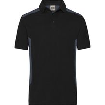 Men's Workwear Polo - Strapazierfähiges und pflegeleichtes Polo mit Kontrasteinsätzen [Gr. S] (black/carbon) (Art.-Nr. CA172328)