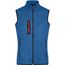 Men's Knitted Fleece Vest - Strickfleece Weste mit Stehkragen [Gr. 3XL] (royal-melange/red) (Art.-Nr. CA173035)