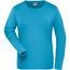 Ladies' BIO Stretch-Longsleeve Work - Langarm Shirt aus weichem Elastic-Single-Jersey [Gr. S] (Turquoise) (Art.-Nr. CA173528)