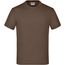 Junior Basic-T - Kinder Komfort-T-Shirt aus hochwertigem Single Jersey [Gr. M] (Brown) (Art.-Nr. CA173605)