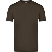 Elastic-T - T-Shirt mit Elasthan [Gr. S] (Brown) (Art.-Nr. CA174599)