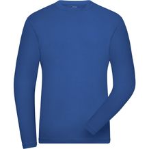 Men's BIO Stretch-Longsleeve Work - Langarm Shirt aus weichem Elastic-Single-Jersey [Gr. 4XL] (royal) (Art.-Nr. CA175327)