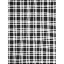 Fleece Blanket Checked - Beidseitig bedruckte Fleecedecke in klassischem Karo-Design (schwarz / weiß) (Art.-Nr. CA175668)