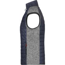 Ladies' Knitted Hybrid Vest - Weste im stylischen Materialmix (light-melange / anthracite-melange) (Art.-Nr. CA175984)