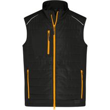 Men's Hybrid Vest - Softshellweste im attraktiven Materialmix [Gr. L] (black/neon-orange) (Art.-Nr. CA176819)