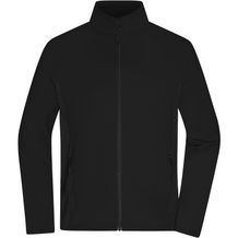 Men's Stretchfleece Jacket - Bequeme, elastische Stretchfleece Jacke im sportlichen Look für Arbeit, Sport und Lifestyle [Gr. L] (black/black) (Art.-Nr. CA177205)