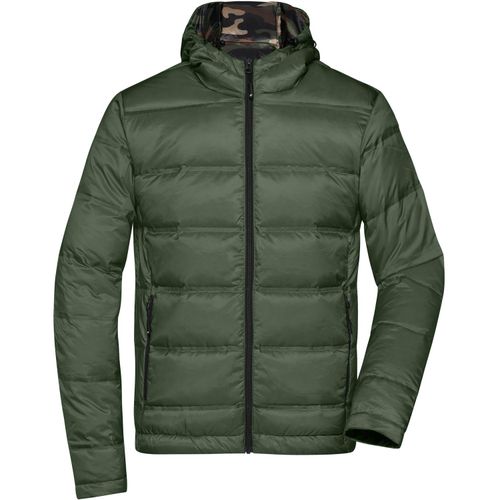 Men's Hooded Down Jacket - Daunenjacke mit Kapuze in neuem Design, Steppung der Jacke ist geklebt und nicht genäht [Gr. XL] (Art.-Nr. CA177281) - Softes, leichtes, wind- und wasserabweis...