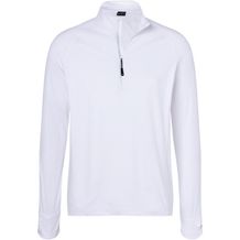 Men's Sports Shirt Half-Zip - Langarm-Shirt mit Reißverschluss für Sport und Freizeit [Gr. S] (white) (Art.-Nr. CA177412)