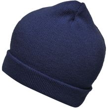 Knitted Promotion Beanie - Sehr leichte Promotion Strickmütze mit Umschlag (blau) (Art.-Nr. CA177630)