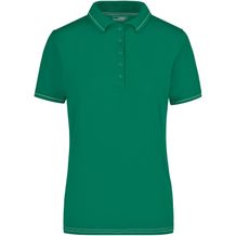 Ladies' Elastic Polo - Hochwertiges Poloshirt mit Kontraststreifen [Gr. L] (irish-green/white) (Art.-Nr. CA178634)