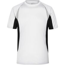 Men's Running-T - Atmungsaktives Laufshirt [Gr. 3XL] (white/black) (Art.-Nr. CA178683)