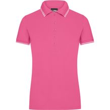 Ladies' Polo - Polo in elastischer Piqué-Qualität [Gr. M] (pink/white) (Art.-Nr. CA179985)