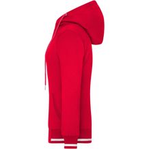 Ladies' Club Sweat Jacket - Sweat-Jacke mit Reißverschluss und Kapuze [Gr. L] (weiß / rot) (Art.-Nr. CA180647)