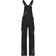 Workwear Pants with Bib - Funktionelle Latzhose im sportlichen Look mit hochwertigen Details [Gr. 46] (black/lime-green) (Art.-Nr. CA180795)