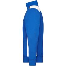 Workwear Half-Zip Sweat - COLOR - - Sweatshirt mit Stehkragen, Reißverschluss und Kontrasteinsätzen [Gr. XS] (weiß / blau) (Art.-Nr. CA181150)