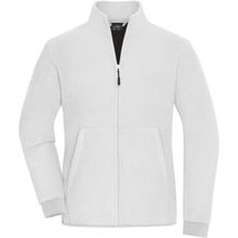Ladies' Bonded Fleece Jacket - Fleecejacke mit kontrastfarbiger Innenseite [Gr. S] (white/dark-grey) (Art.-Nr. CA181955)