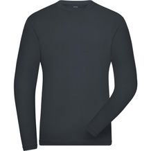 Men's BIO Stretch-Longsleeve Work - Langarm Shirt aus weichem Elastic-Single-Jersey [Gr. 4XL] (carbon) (Art.-Nr. CA183855)