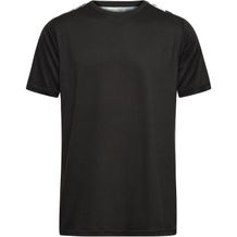 Men's Sports Shirt - Funktionsshirt aus recyceltem Polyester für Sport und Freizeit [Gr. XL] (black/black-printed) (Art.-Nr. CA183969)