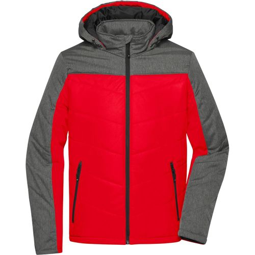Men's Winter Jacket - Sportliche Winterjacke mit Kapuze [Gr. XXL] (Art.-Nr. CA184947) - Wattierte Jacke im Materialmix mit...