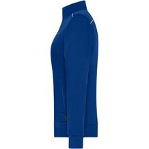 Ladies' Workwear Sweat-Jacket - SOLID - - Sweat-Jacke mit Stehkragen und Kontrastpaspel [Gr. S] (blau) (Art.-Nr. CA185203)
