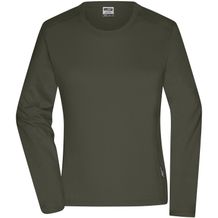 Ladies' Workwear-Longsleeve-T - Strapazierfähiges und pflegeleichtes Langarm Shirt [Gr. XL] (olive) (Art.-Nr. CA185624)