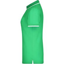 Ladies' Polo Tipping - Hochwertiges Piqué-Polohemd mit Kontraststreifen [Gr. M] (weiß / grün) (Art.-Nr. CA185675)