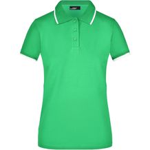 Ladies' Polo Tipping - Hochwertiges Piqué-Polohemd mit Kontraststreifen [Gr. M] (frog/white) (Art.-Nr. CA185675)